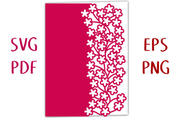 Blossom Flower Lace Edged Card: A 3D SVG for Shapes