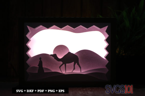 Camel Desert 3D SVG Shadow Boxes Review
