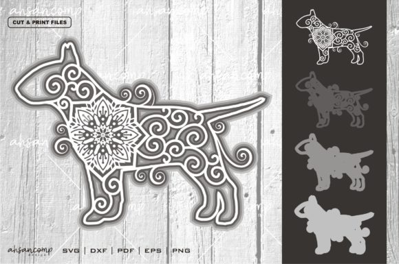 Dog Vector 1: A 3D SVG Asset for Shadow Boxes