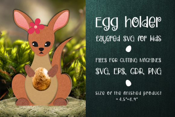 Kangaroo Egg Holder Template SVG: A 3D SVG for Shapes