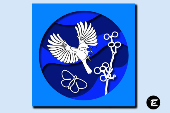 Layered Bird: 3D SVG for Shadow Boxes & Web