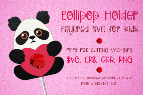 Panda Lollipop Holder: A 3D SVG for Shapes