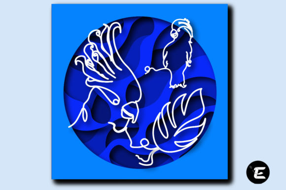 Parrot 3D SVG for Stunning Shadow Boxes and Crafts