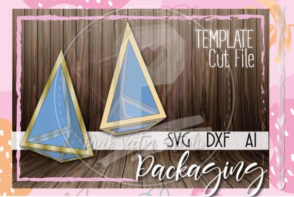 Piramidal Diamond Box: 3D SVG Shapes for Packaging
