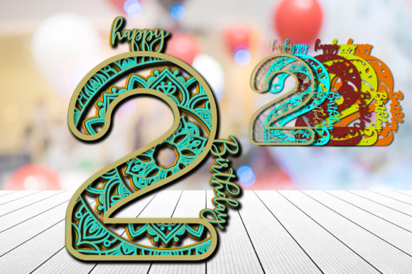 Review: 2nd Birthday Cake Topper Mandala 3D Design