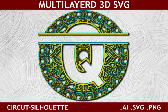 Review: Split Alphabet Layered Q Letter Mandala for Embroidery