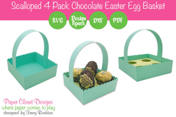 Scalloped Easter Egg Basket Four Pack: 3D SVG Shapes Review