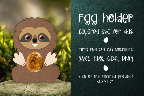 Sloth Chocolate Egg Holder: A 3D SVG Shape Review