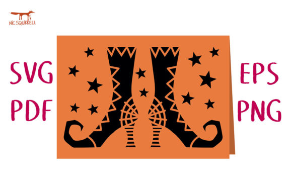 Witch Feet Halloween 3D SVG for Blog Graphics